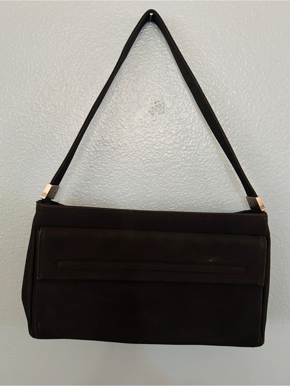 Kenneth Cole Y2K Black Shoulder Bag with Minimal Silver Hardware